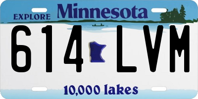 MN license plate 614LVM