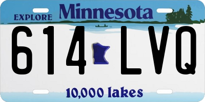 MN license plate 614LVQ