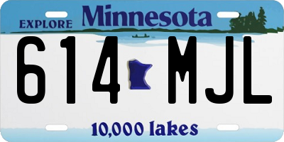 MN license plate 614MJL