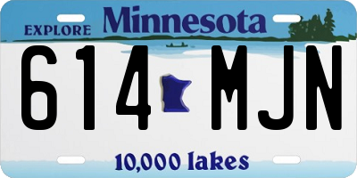 MN license plate 614MJN