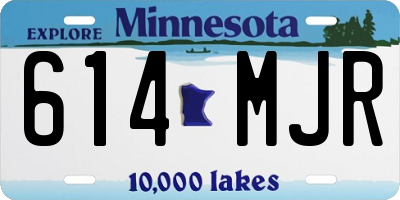MN license plate 614MJR