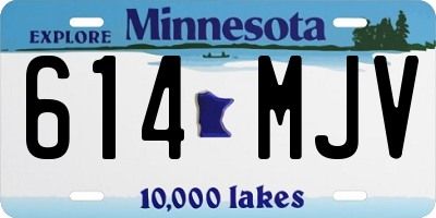MN license plate 614MJV