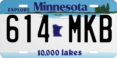 MN license plate 614MKB