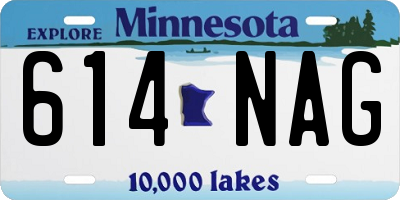 MN license plate 614NAG