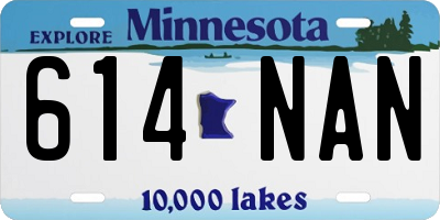 MN license plate 614NAN