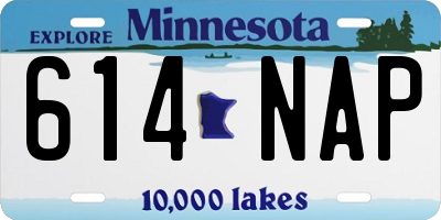 MN license plate 614NAP