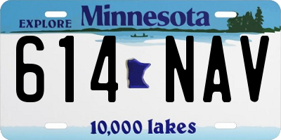 MN license plate 614NAV