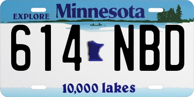 MN license plate 614NBD