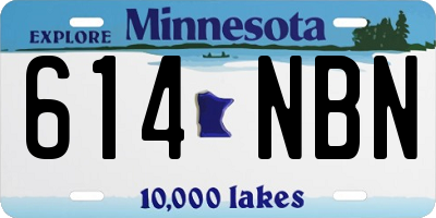 MN license plate 614NBN