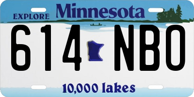 MN license plate 614NBO