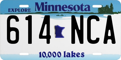 MN license plate 614NCA