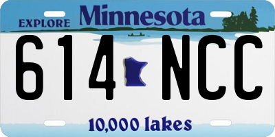 MN license plate 614NCC