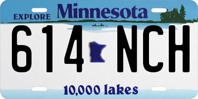 MN license plate 614NCH