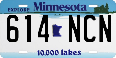 MN license plate 614NCN