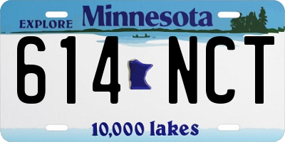 MN license plate 614NCT
