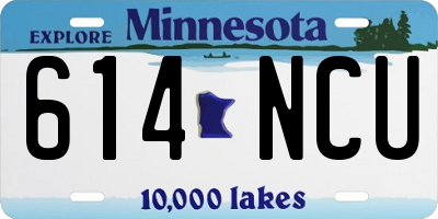 MN license plate 614NCU