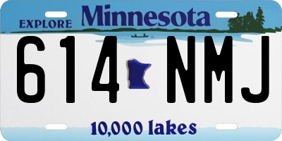 MN license plate 614NMJ