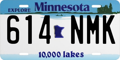 MN license plate 614NMK