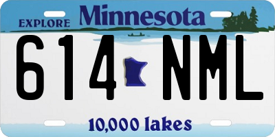 MN license plate 614NML