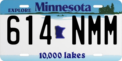 MN license plate 614NMM