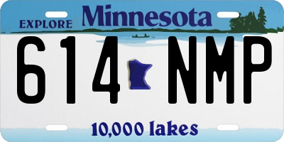 MN license plate 614NMP