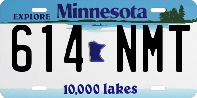 MN license plate 614NMT