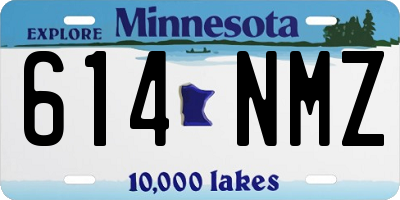 MN license plate 614NMZ