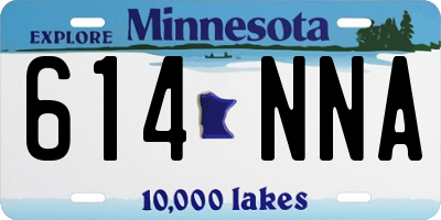 MN license plate 614NNA