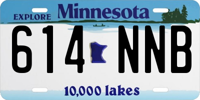 MN license plate 614NNB