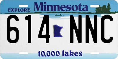 MN license plate 614NNC