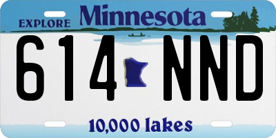 MN license plate 614NND