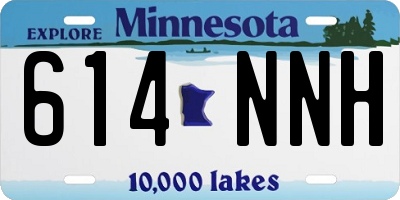 MN license plate 614NNH