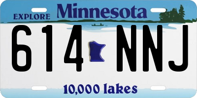 MN license plate 614NNJ