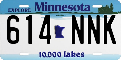 MN license plate 614NNK