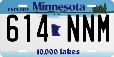 MN license plate 614NNM