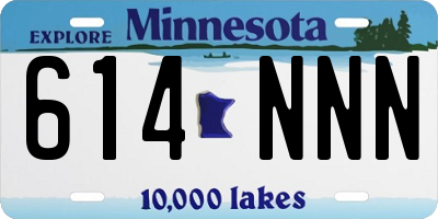 MN license plate 614NNN