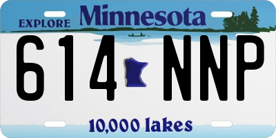 MN license plate 614NNP