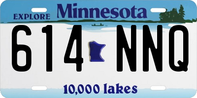 MN license plate 614NNQ