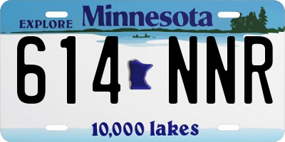 MN license plate 614NNR
