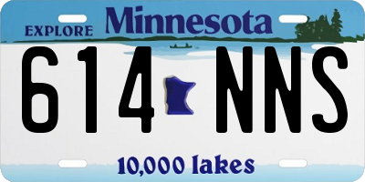 MN license plate 614NNS