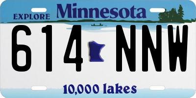 MN license plate 614NNW