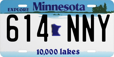 MN license plate 614NNY