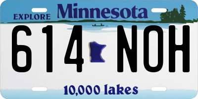 MN license plate 614NOH