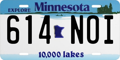 MN license plate 614NOI