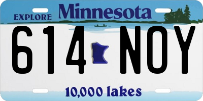 MN license plate 614NOY