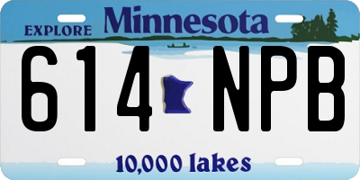 MN license plate 614NPB