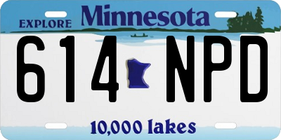 MN license plate 614NPD