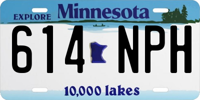 MN license plate 614NPH