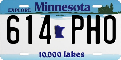 MN license plate 614PHO