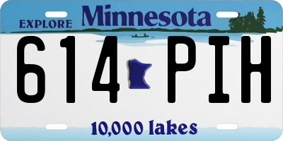 MN license plate 614PIH